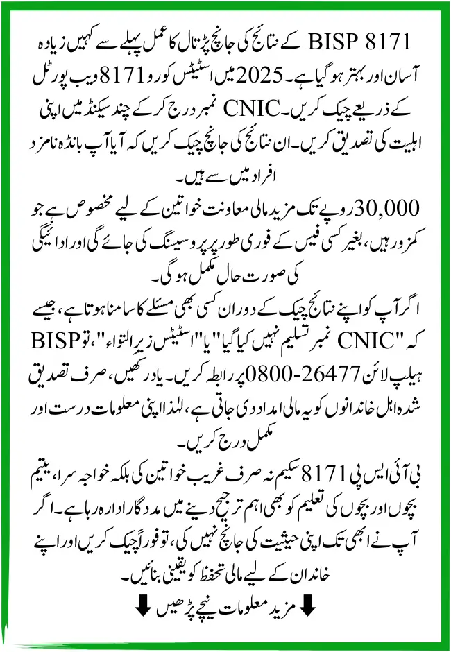 BISP 8171 Result